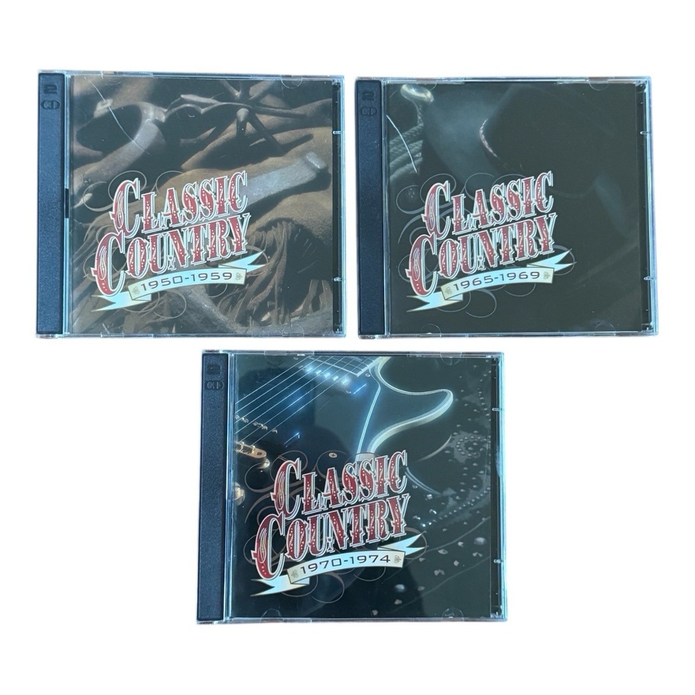 Time Life Classic Country CD Lot of 3 1950-1974 Johnny Cash Elvis Dolly Getaway